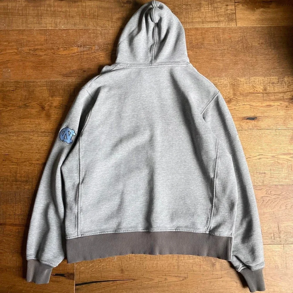 Jordan Hoodie Men L Grey Vintage UNC Tar Heels Basketball Athletic Sweatshirt